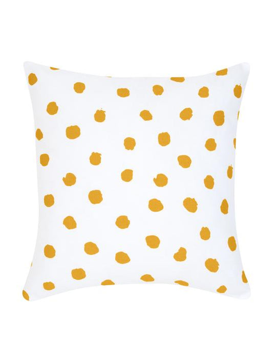 40x40 Kuddfodral med prickigt mönster - Orange/Vit