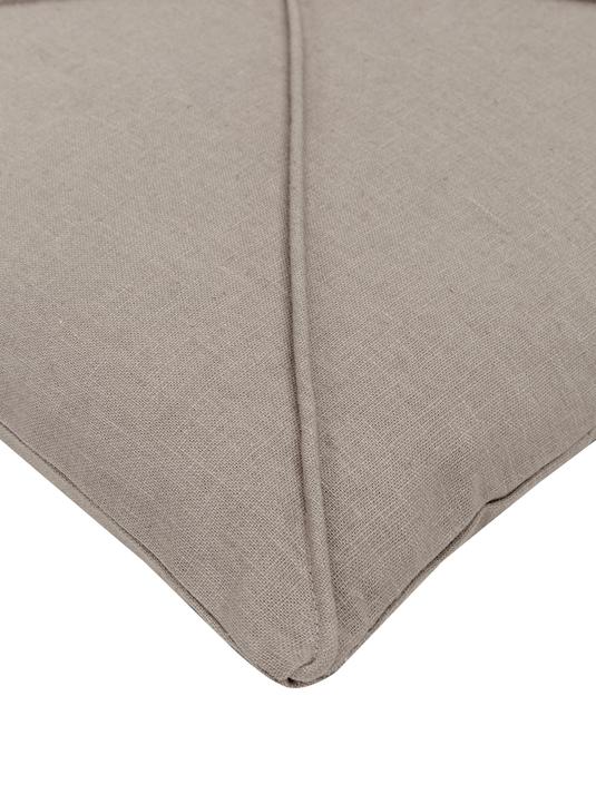 45x45 Kuddfodral i Linne med strukturmönster - Taupe