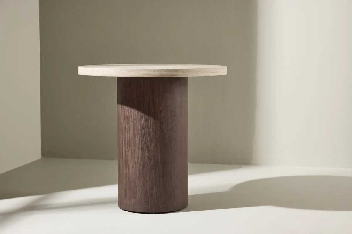 Megg soffbord Ø50 cm – Beige
