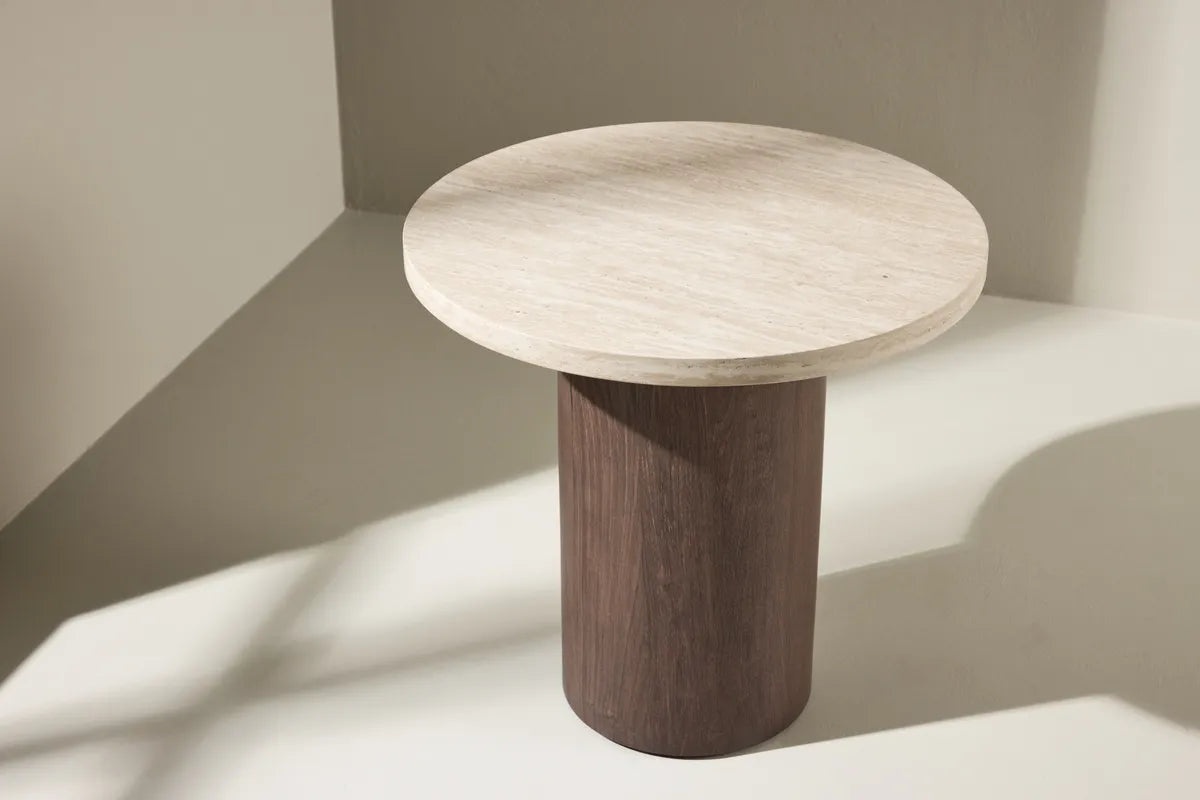 Megg soffbord Ø50 cm – Beige
