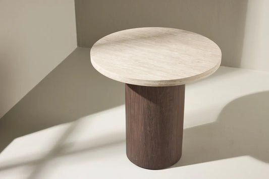 Megg soffbord Ø50 cm - Beige