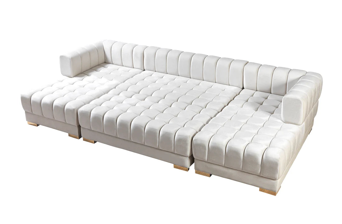 Ariana– U Soffa - Bäddsoffa genom tillägg av puff/pall