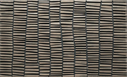 Gummimatta dörrmatta i trälook 45 x 75 cm