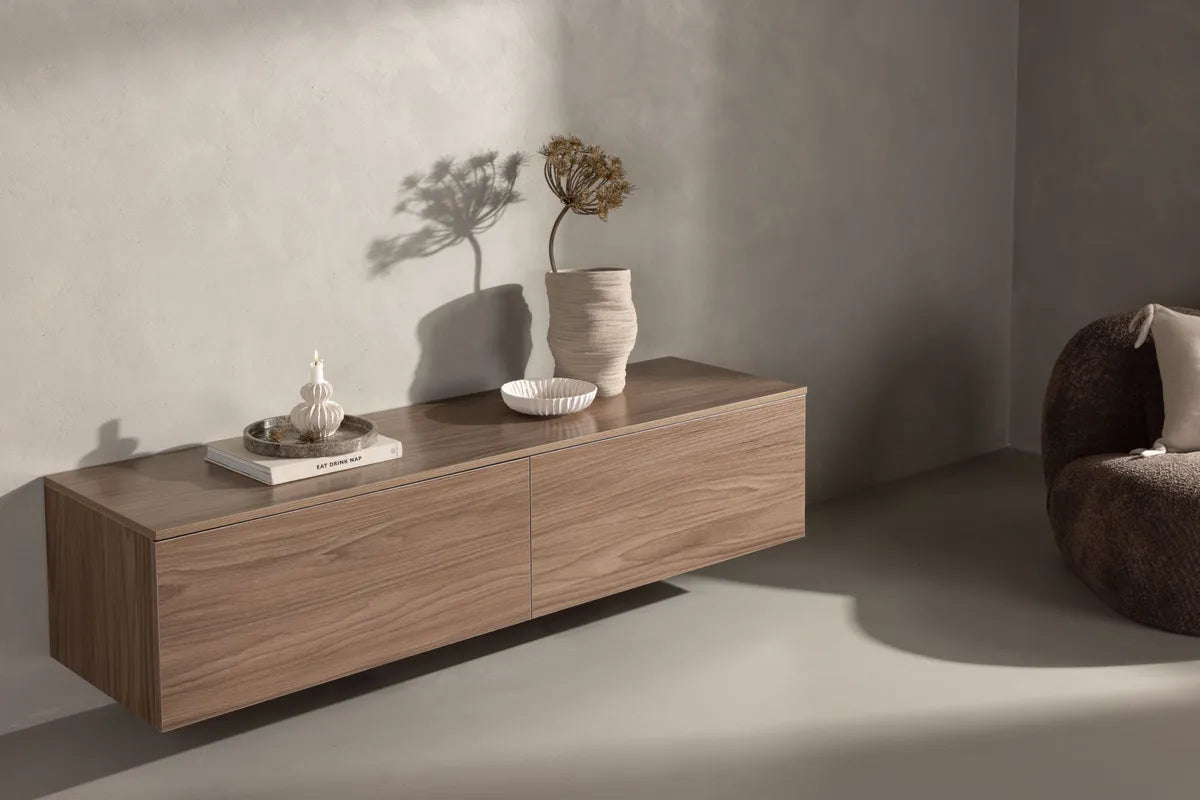 Frihamn TV-bänk 160x45x35 cm – Valnöt