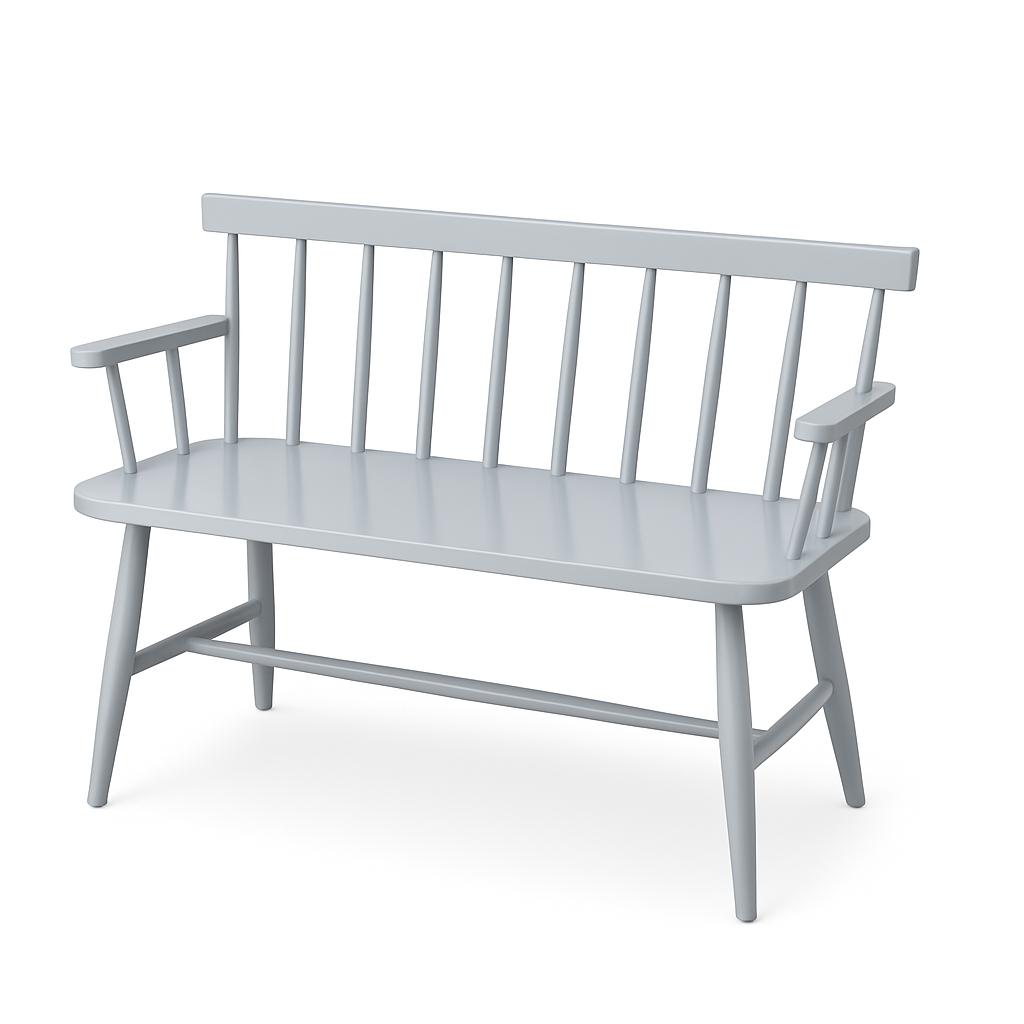 Bänk i trä- Ljusgrå