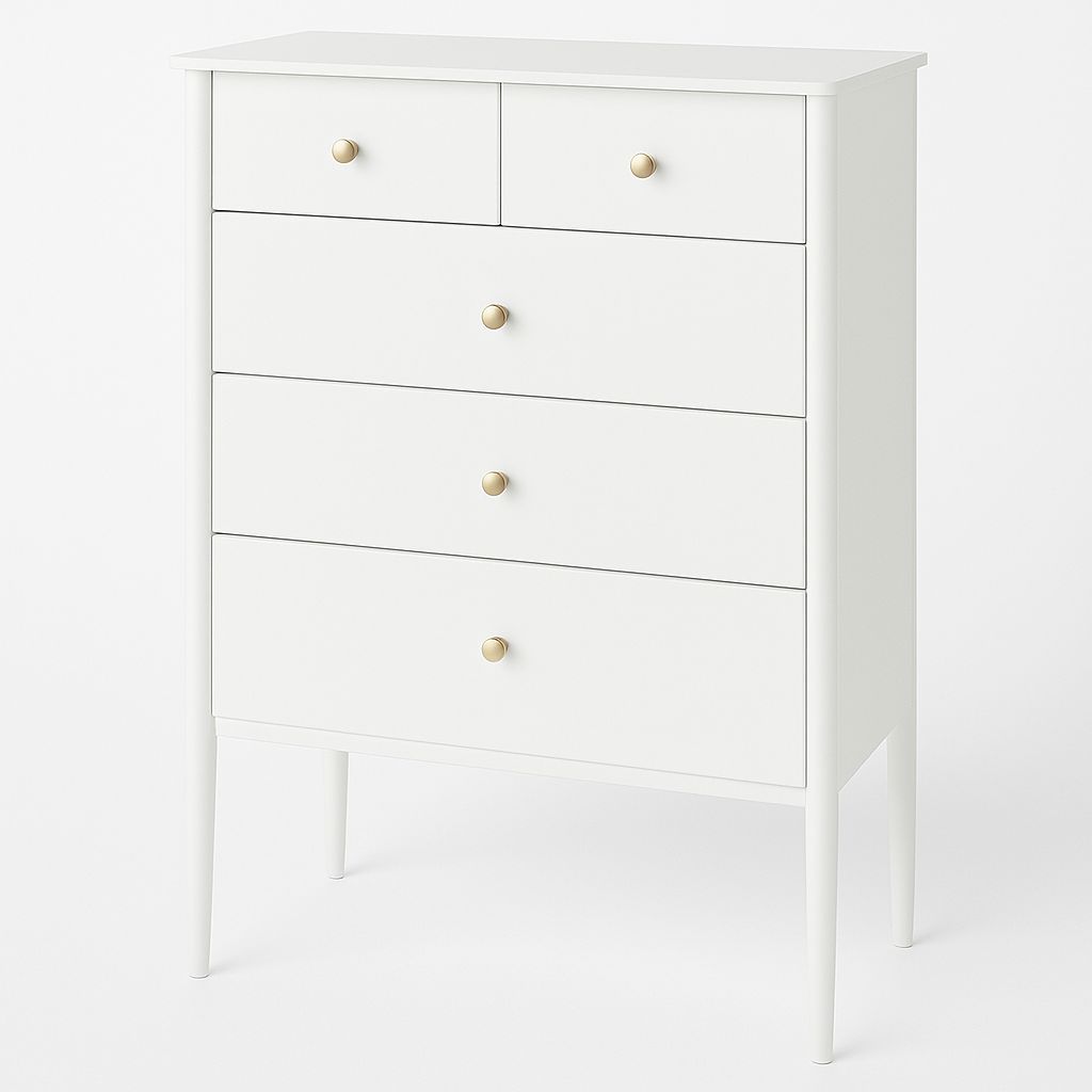 Byrå med lådor/ Vit