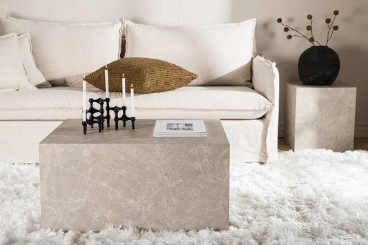 York Soffbord 80×60 cm – Beige