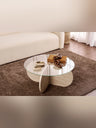 Aeris Soffbord 75 cm - Travertine, Transparent
