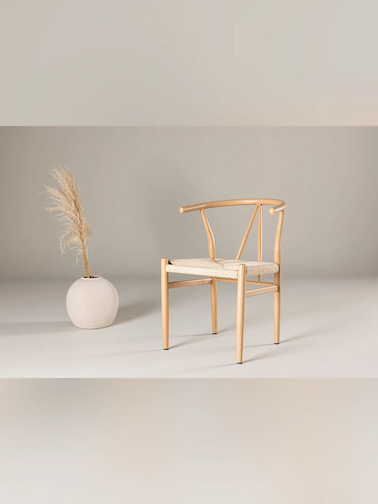 Alfons Dining Chair - Natural Beige Rope