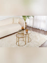 Aurum Soffbord set - 60/42 cm - Guldfärg, Brons