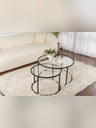 Aurum Soffbord set - 80/60 cm - Svart, Transparent