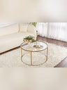 Aurum Soffbord 80 cm - Gold, Transparent