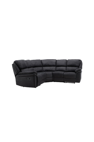 Saranda Recliner Corner Sofa - / Black Microfibre