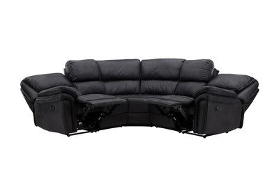 Saranda Recliner Corner Sofa - / Black Microfibre