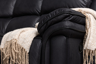 Saranda Recliner Corner Sofa - / Black Microfibre