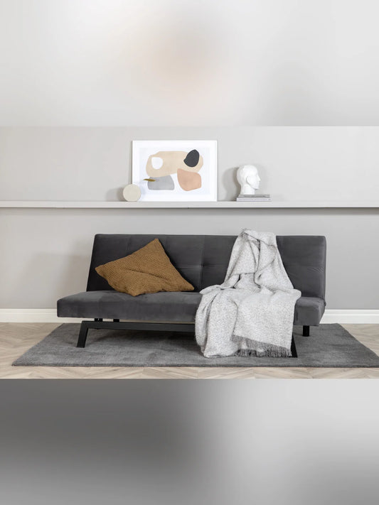 Bodil Sofabed - Black / Dark Grey Velvet