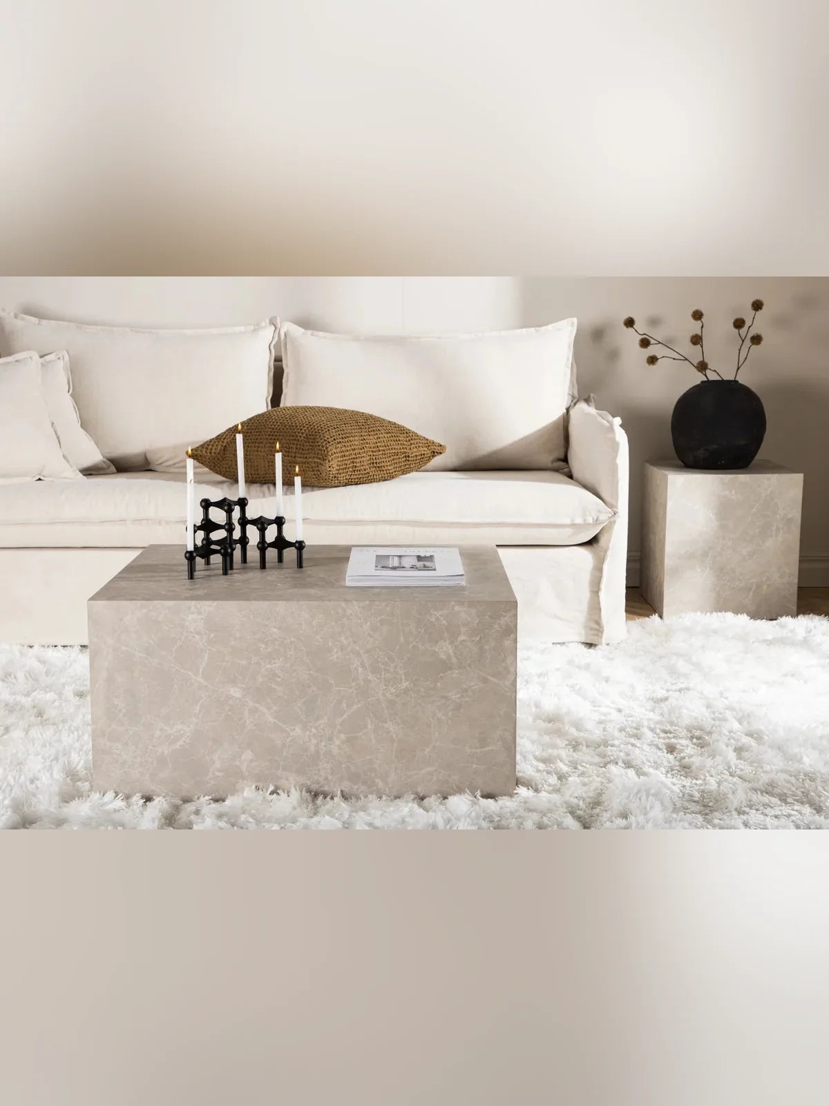 York Soffbord 80x60 cm - Beige