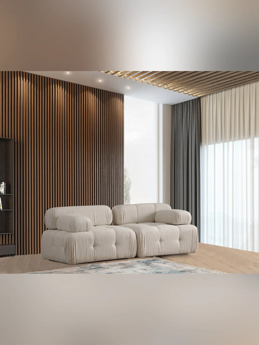 Doblo ( L1-1R) Cream Bouclette 2-sits soffa