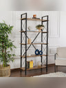Elysian Hylla- Höjd 180 cm- 90x34 cm- Venezia Walnut, Black