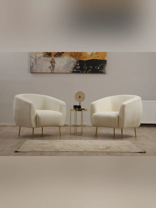 Eses Cream Bouclette fåtölj 70x80x82 cm