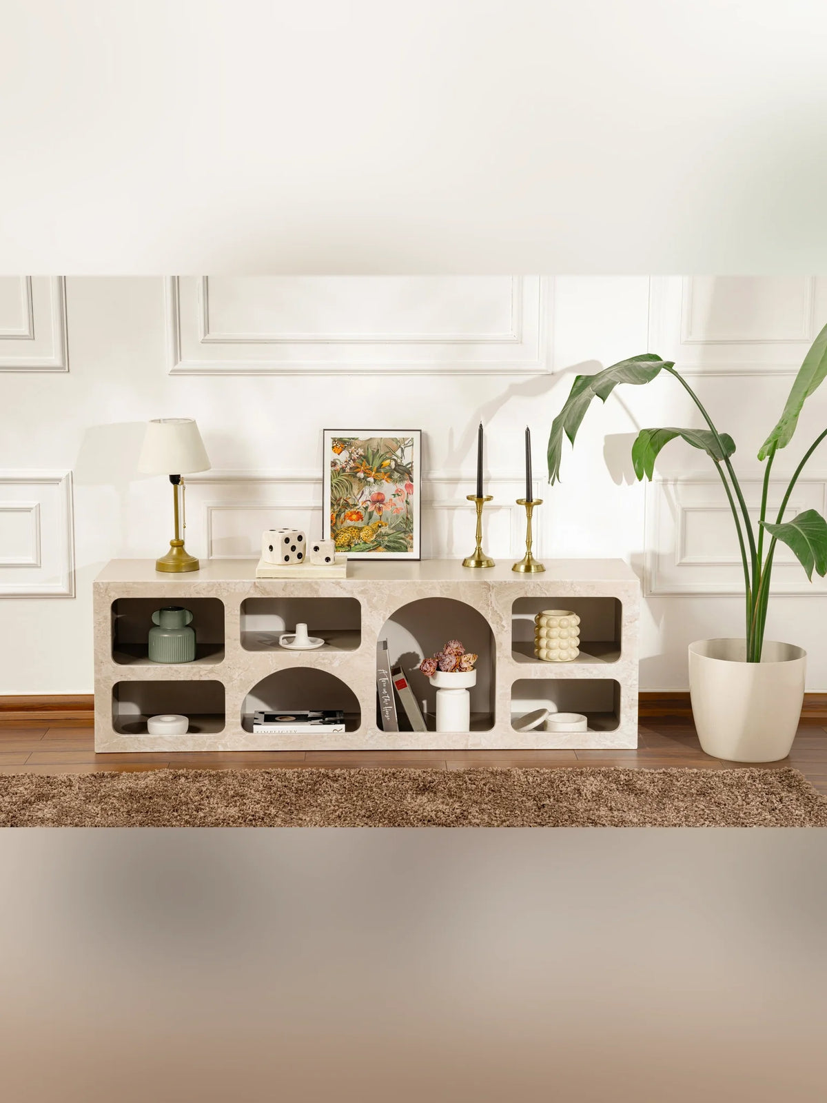 Ferlis Tv-enhet - Travertine