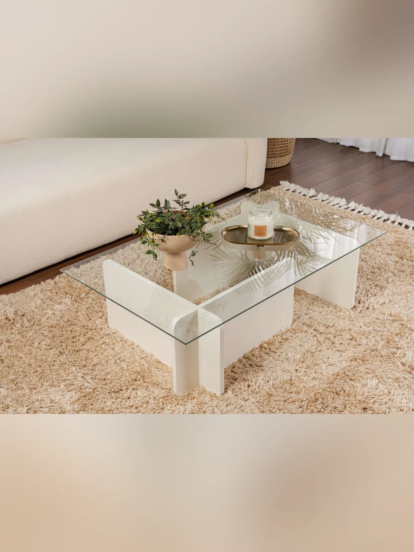 Flavio Soffbord 105x30 cm - Wooden White