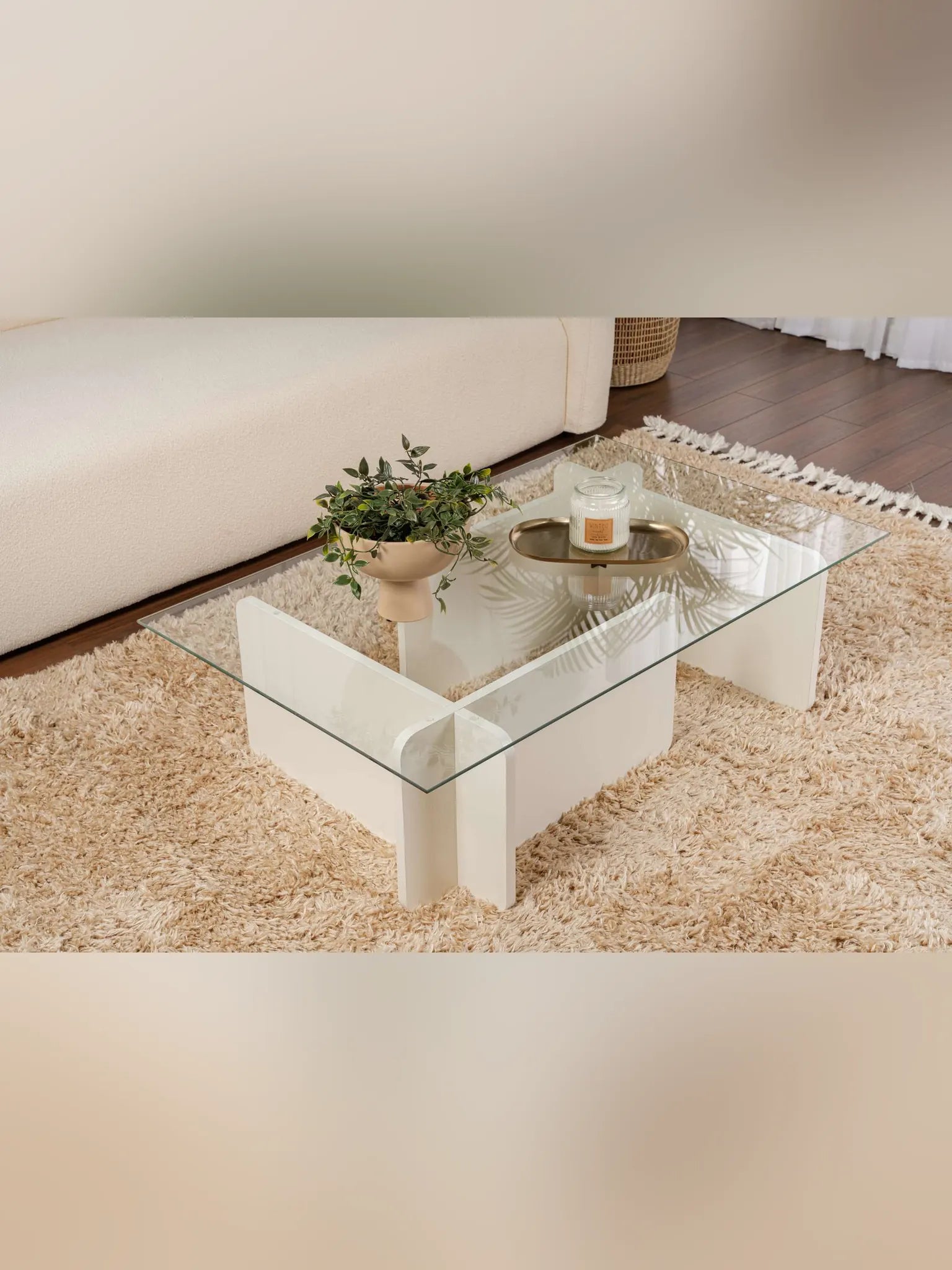 Flavio Soffbord 105x30 cm - Wooden White