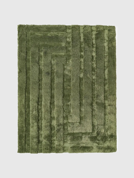 Fluffig djupluggsmatta Genève med upphöjd hög-låg struktur-300x400