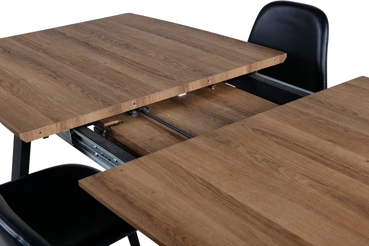 Inca Matbord med Polar Stolarna – Bord: 75,5x160x85 Stol: 43x85,3x43,5