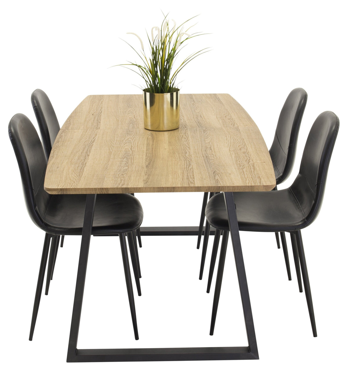 Inca Matbord med Polar Stolarna – Bord: 75,5x160x85 Stol: 43x85,3x43,5