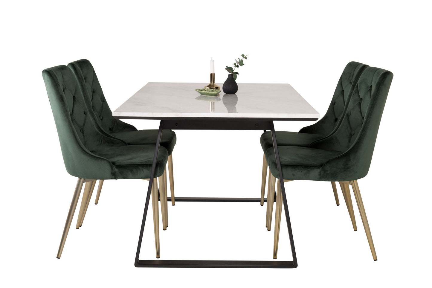Estelle Matbord med Velvet Deluxe Stolarna Matgrupp