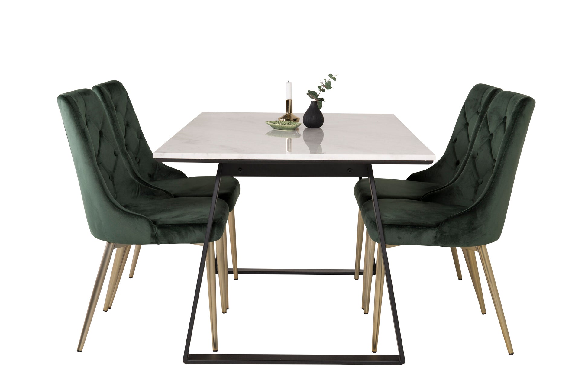 Estelle Matbord med Velvet Deluxe Stolarna Matgrupp