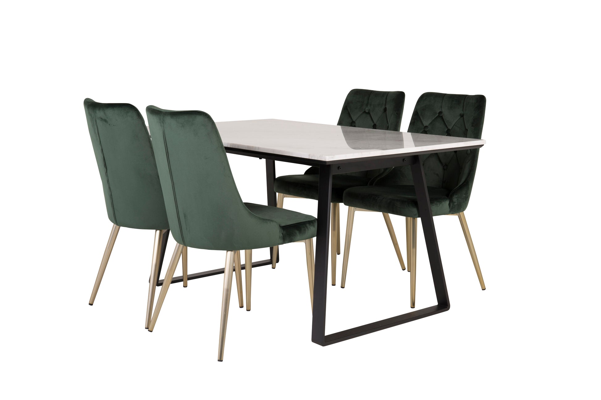 Estelle Matbord med Velvet Deluxe Stolarna Matgrupp