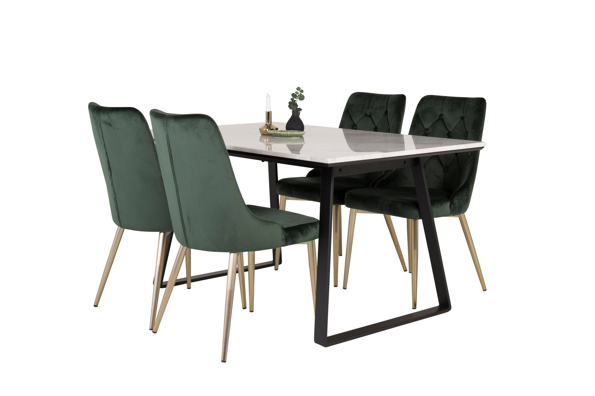 Estelle Matbord med Velvet Deluxe Stolarna Matgrupp