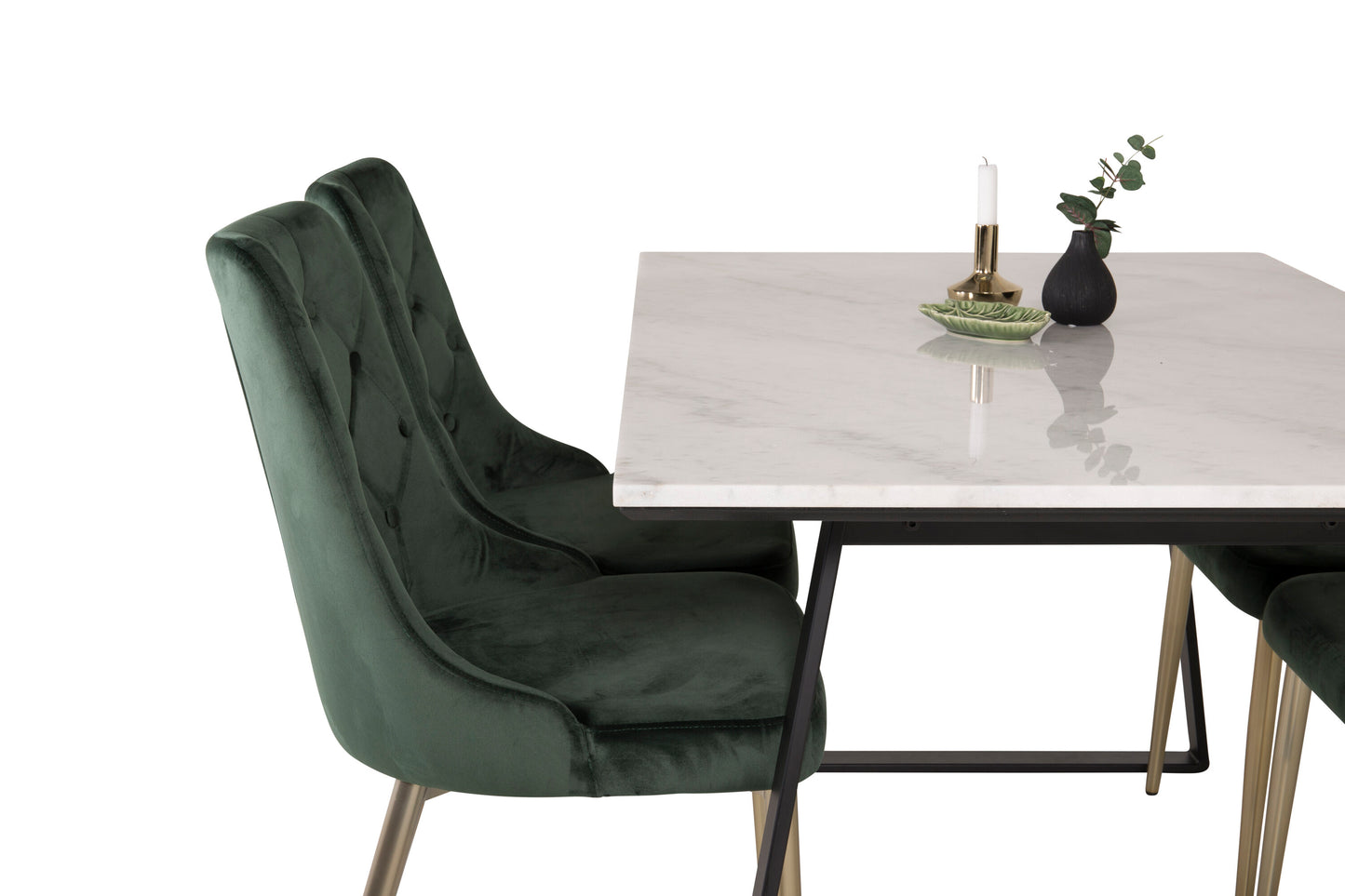 Estelle Matbord med Velvet Deluxe Stolarna Matgrupp