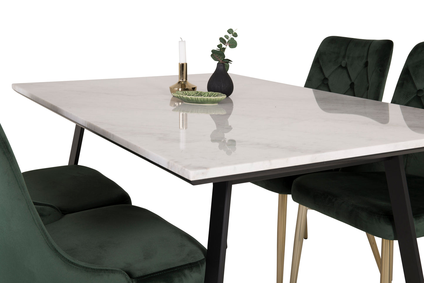 Estelle Matbord med Velvet Deluxe Stolarna Matgrupp