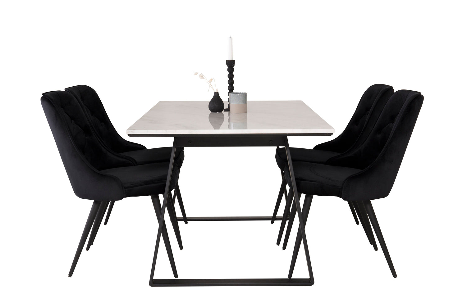 Estelle Matbord med Velvet Deluxe Stolarna Matgrupp