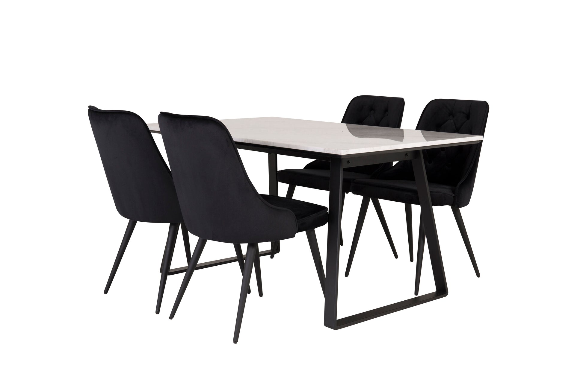 Estelle Matbord med Velvet Deluxe Stolarna Matgrupp