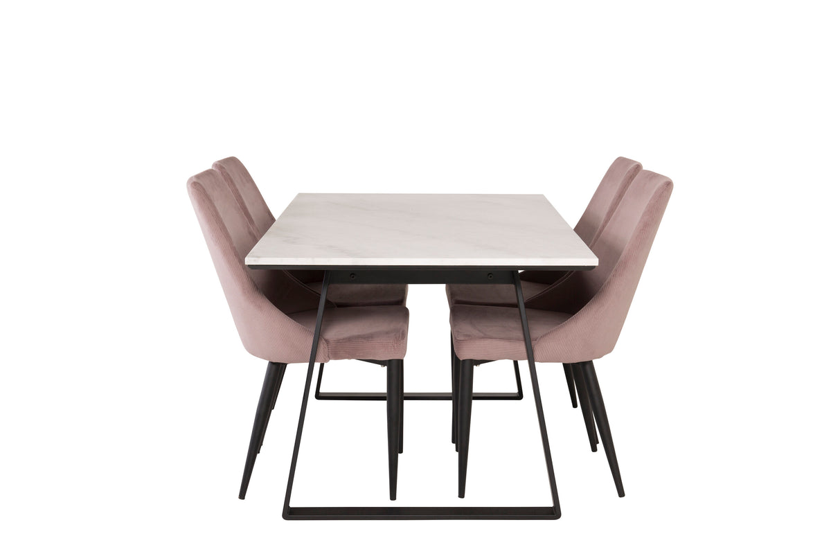 Estelle Matbord med Leone Stolarna – Bord: 74,5x140x90 Stol: 63x91x46,5