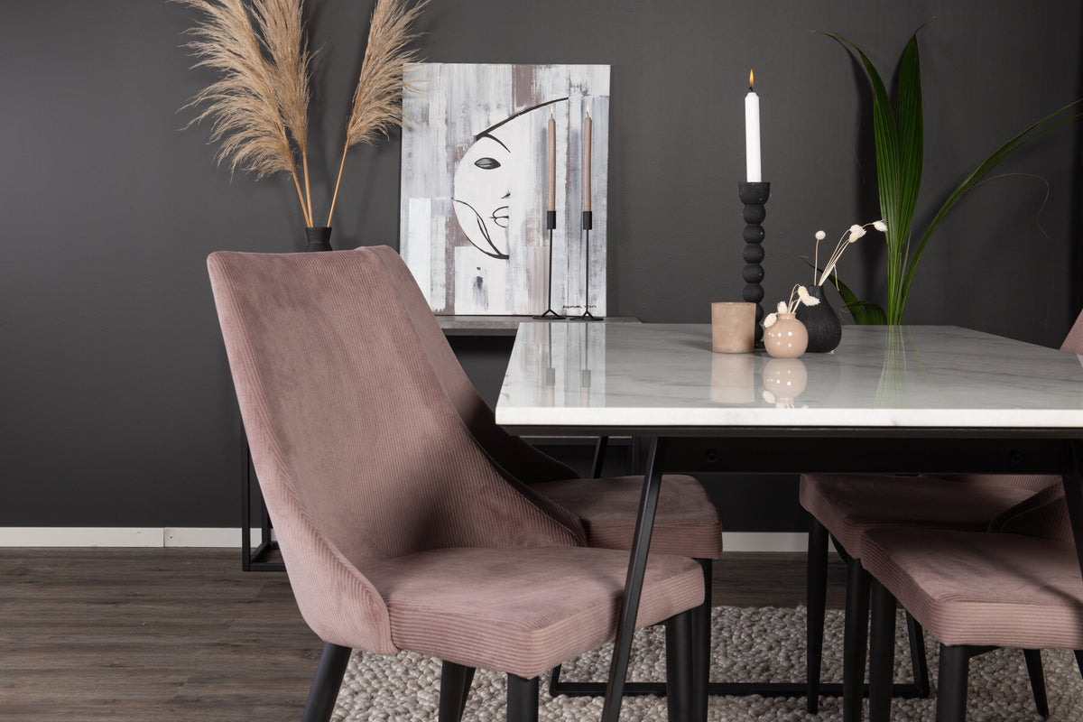 Estelle Matbord med Leone Stolarna – Bord: 74,5x140x90 Stol: 63x91x46,5