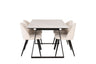 Estelle Matbord med Velvet Stolarna – Bord: 74,5x140x90 Stol: 57x76,5x50