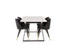 Estelle Matbord med Velvet Stolarna – Bord: 74,5x140x90 Stol: 57x76,5x50