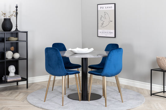 Razzia Matbord med Polar Stolarna – Bord: ⌀106 Stol: 52x86x44