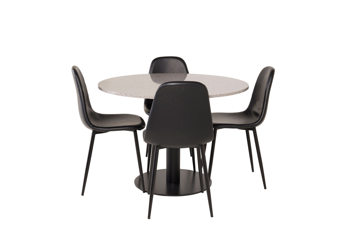 Razzia Matbord med Polar Stolarna – Bord: ⌀106 Stol: 43x85,3x43,5