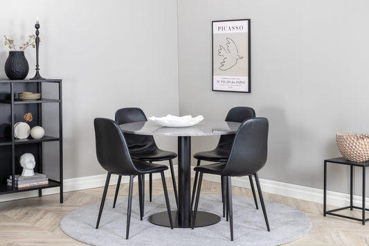 Razzia Matbord med Polar Stolarna – Bord: ⌀106 Stol: 43x85,3x43,5