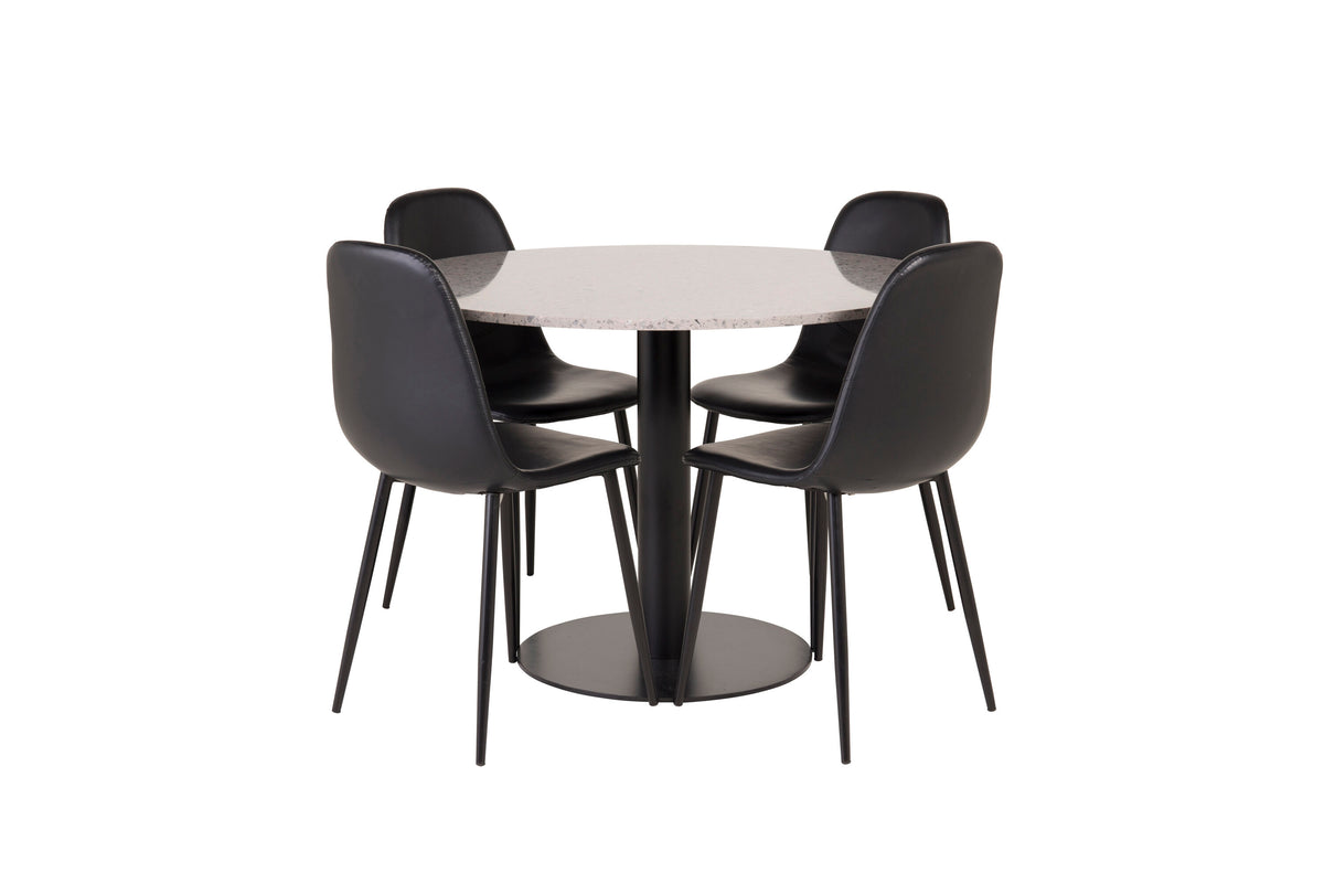 Razzia Matbord med Polar Stolarna – Bord: ⌀106 Stol: 43x85,3x43,5