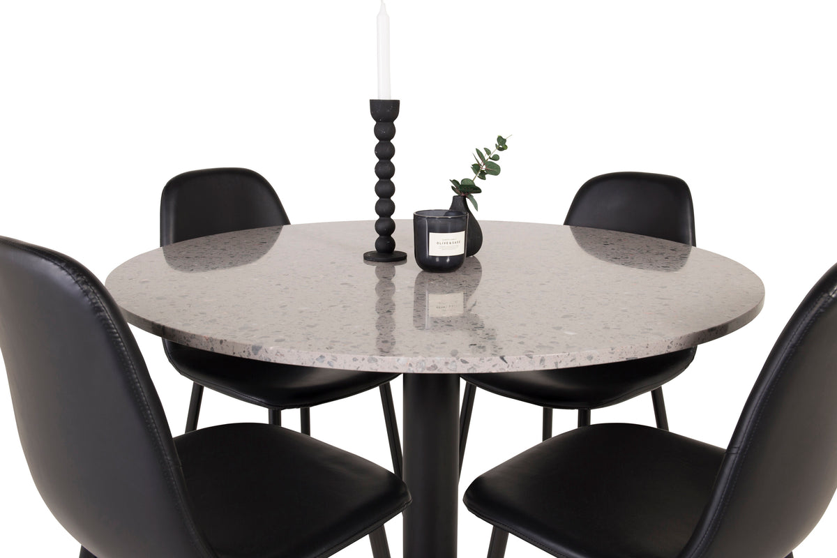 Razzia Matbord med Polar Stolarna – Bord: ⌀106 Stol: 43x85,3x43,5