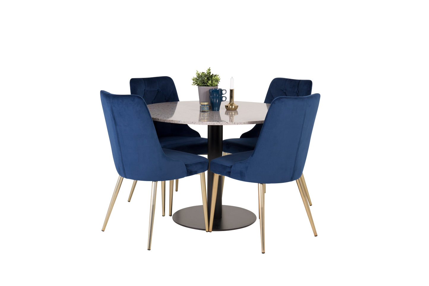 Razzia Matbord med Velvet Deluxe Stolarna Matgrupp