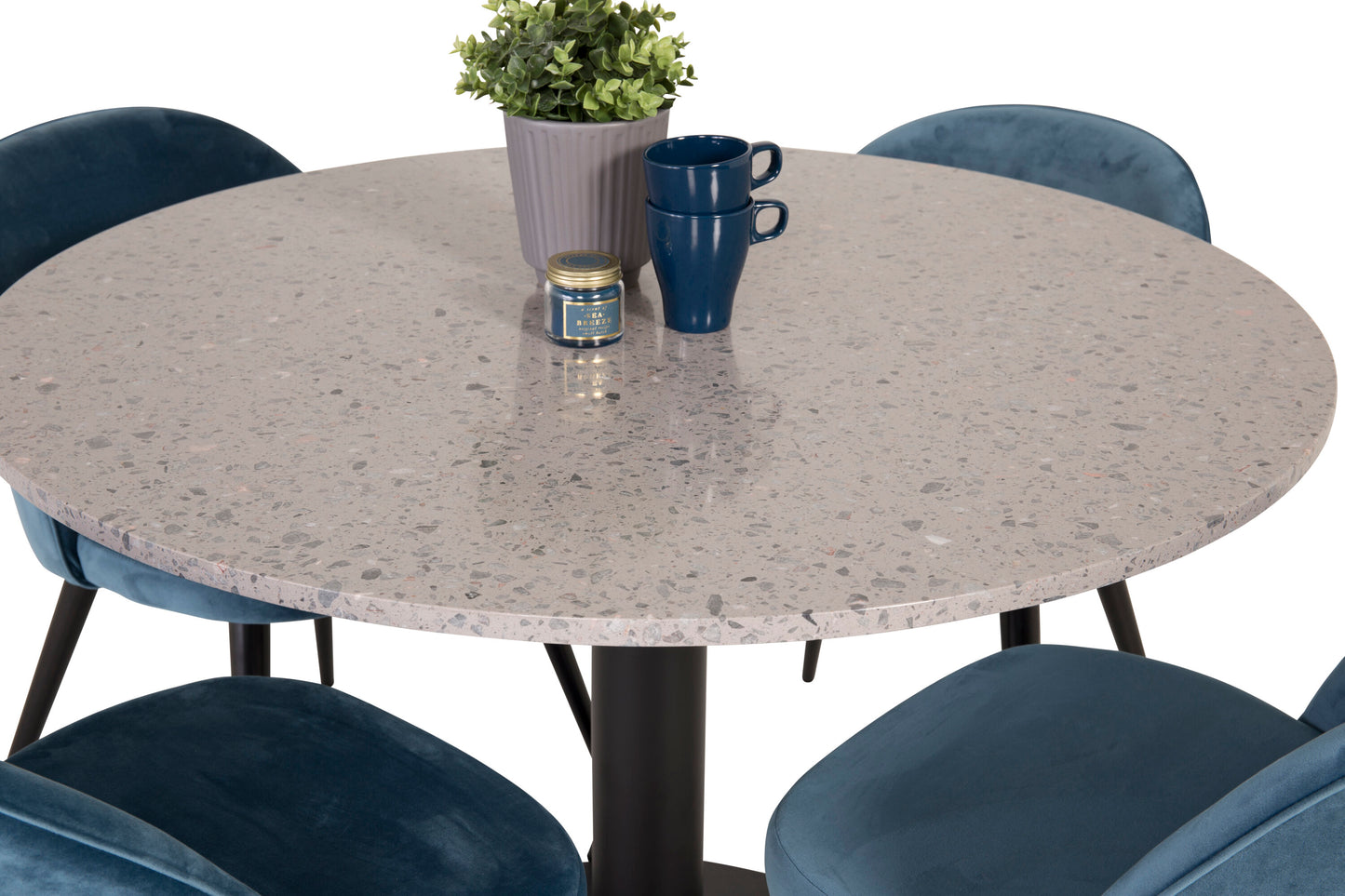 Razzia Matbord med Velvet Stolarna Matgrupp