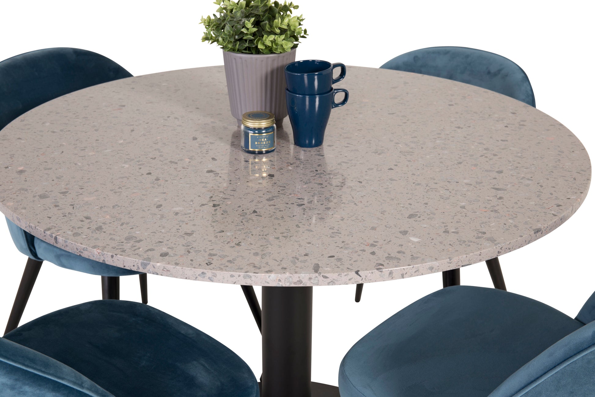Razzia Matbord med Velvet Stolarna Matgrupp